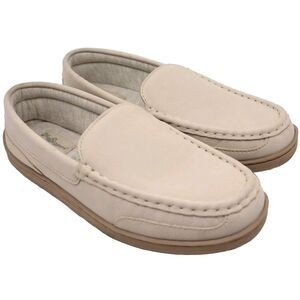 My Slipper My Pillow Womens Moccasin Leather Slippers Cream Beige Tan Color Sz 9